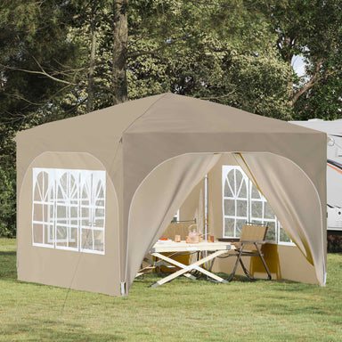 Pop-up partytent 290 x 290 x 245 cm Crèmekleurig