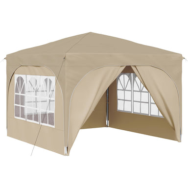 Pop-up partytent 290 x 290 x 245 cm Crèmekleurig