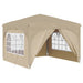 Pop-up partytent 290 x 290 x 245 cm Crèmekleurig