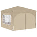 Pop-up partytent 290 x 290 x 245 cm Crèmekleurig