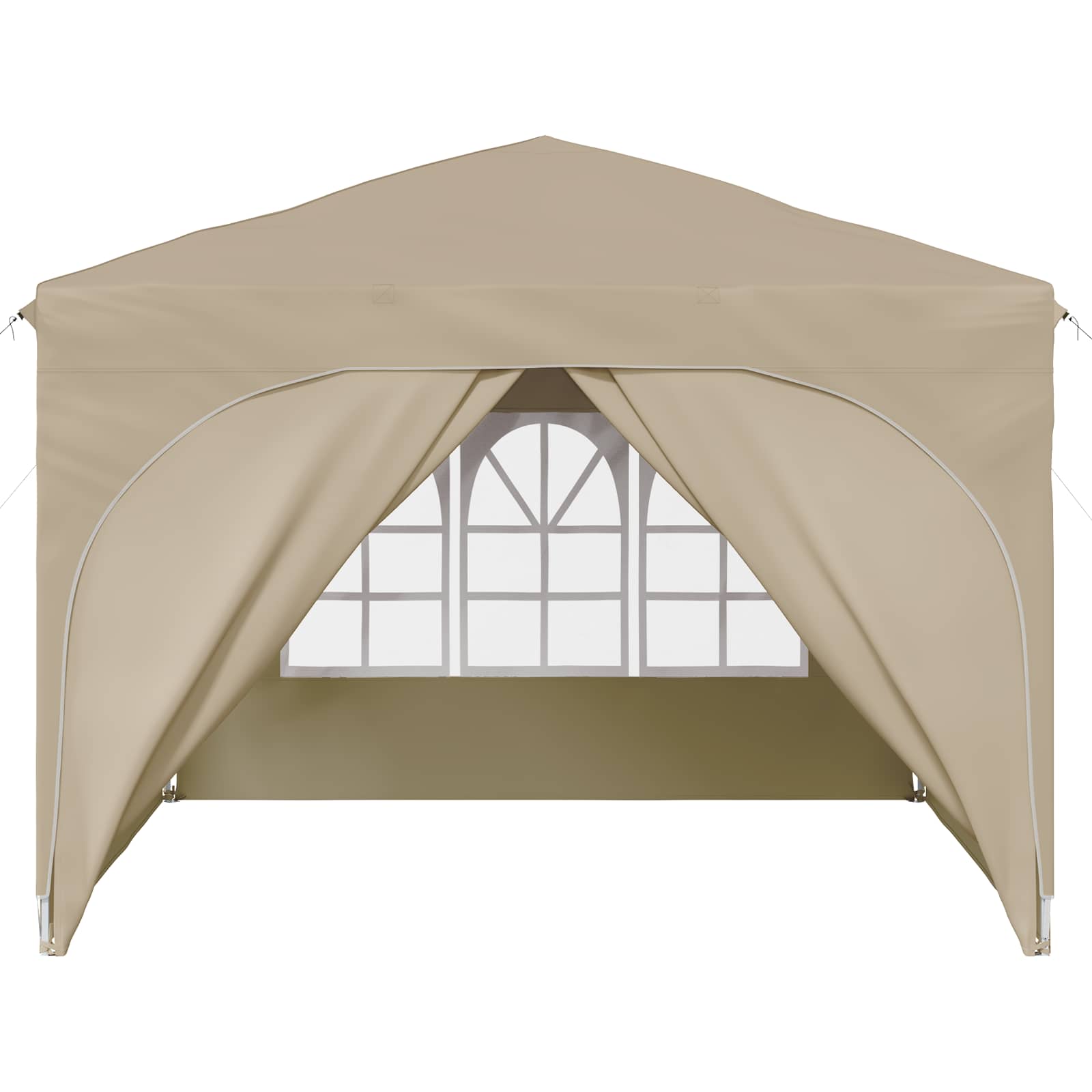 Pop-up partytent 290 x 290 x 245 cm Crèmekleurig