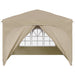 Pop-up partytent 290 x 290 x 245 cm Crèmekleurig