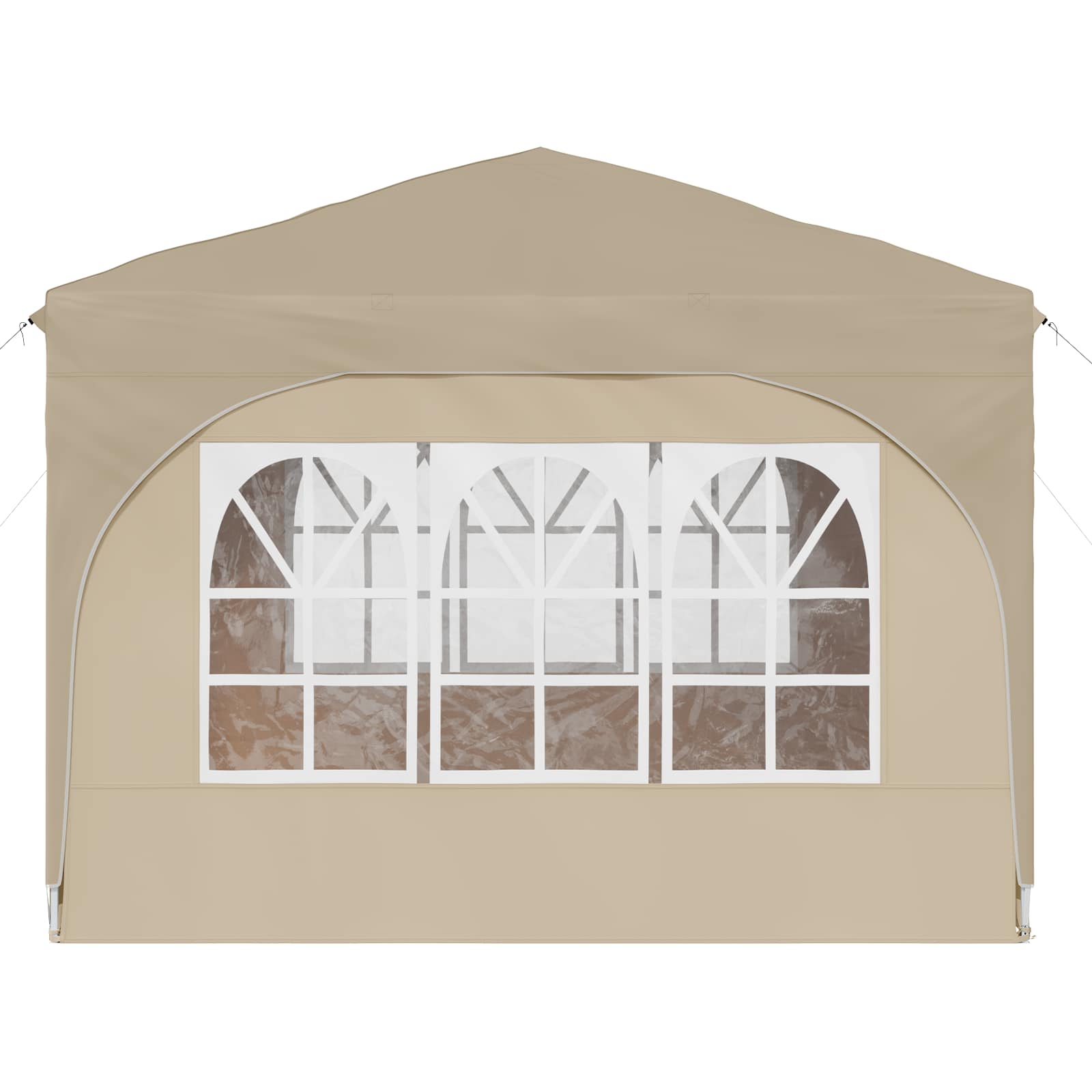 Pop-up partytent 290 x 290 x 245 cm Crèmekleurig