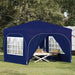 Pop-up partytent 290 x 290 x 245 cm Blauw