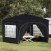 Pop-up partytent 290 x 290 x 245 cm Antraciet