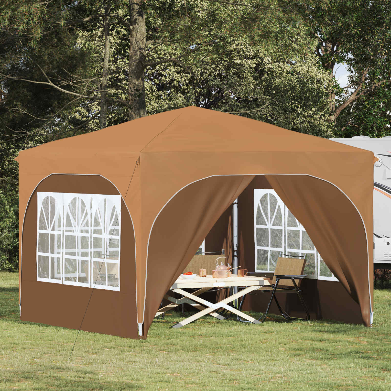 Pop-up partytent 290 x 290 x 245 cm Beige