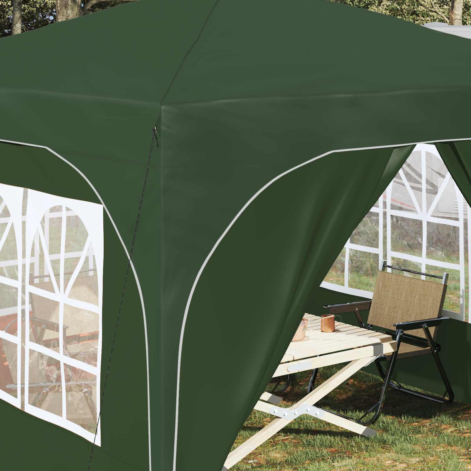 Pop-up partytent 290 x 290 x 245 cm Groen