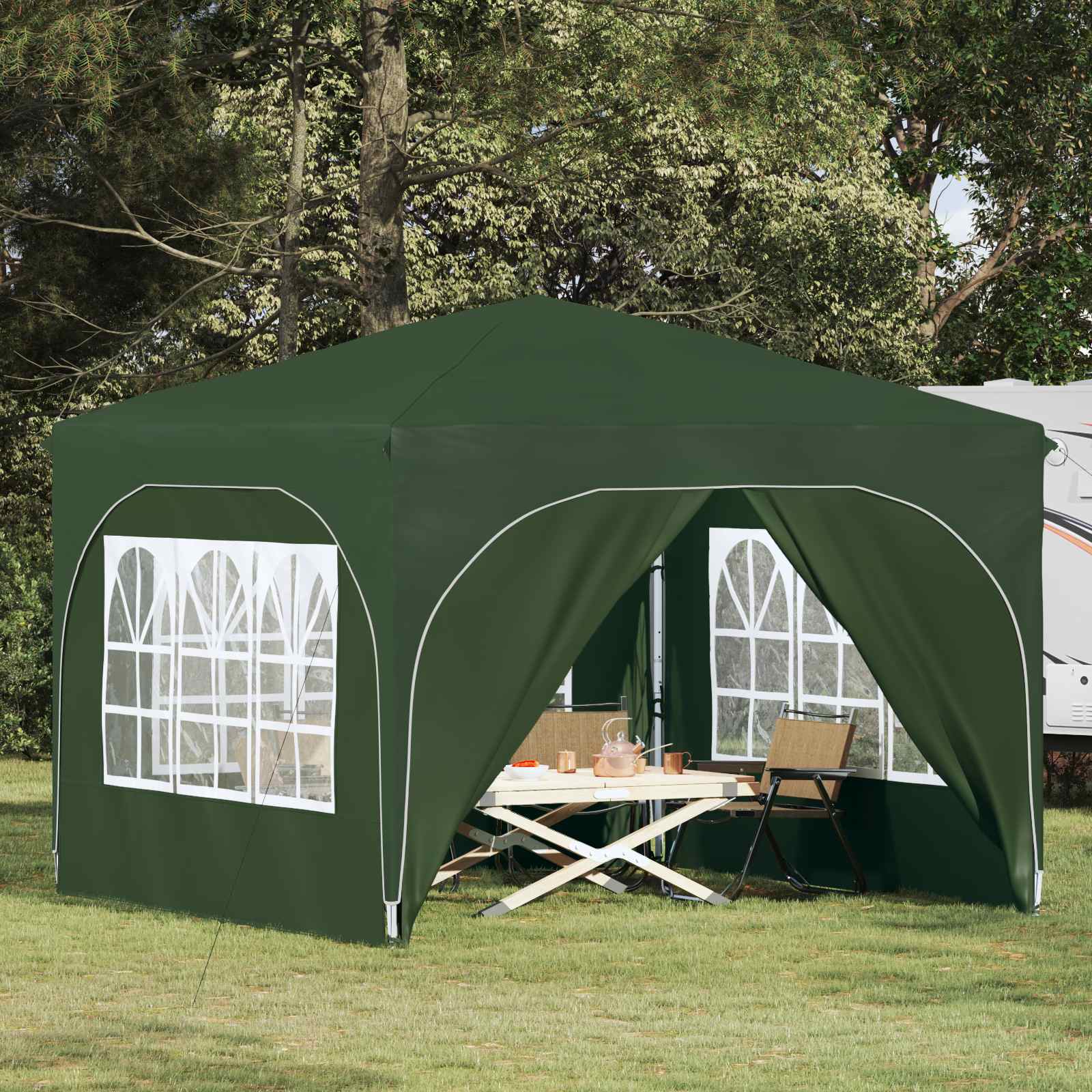 Pop-up partytent 290 x 290 x 245 cm Groen