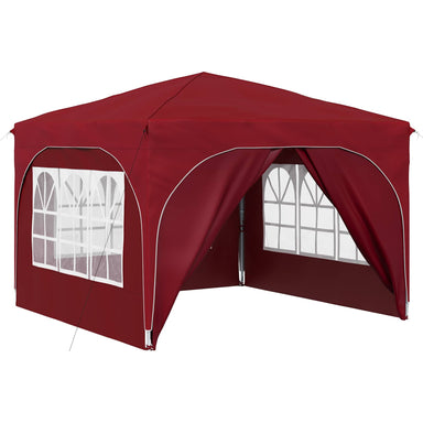 Pop-up partytent 290 x 290 x 245 cm Bordeauxrood