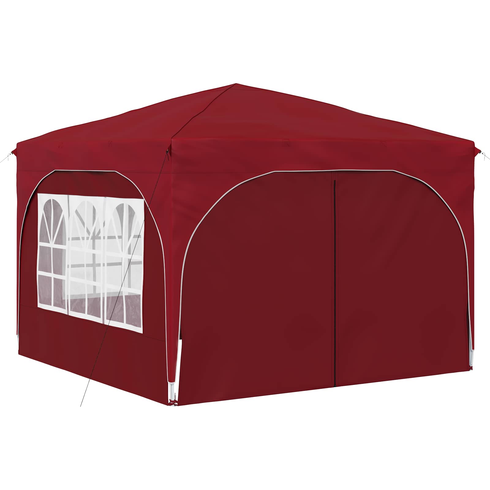 Pop-up partytent 290 x 290 x 245 cm Bordeauxrood