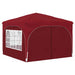 Pop-up partytent 290 x 290 x 245 cm Bordeauxrood