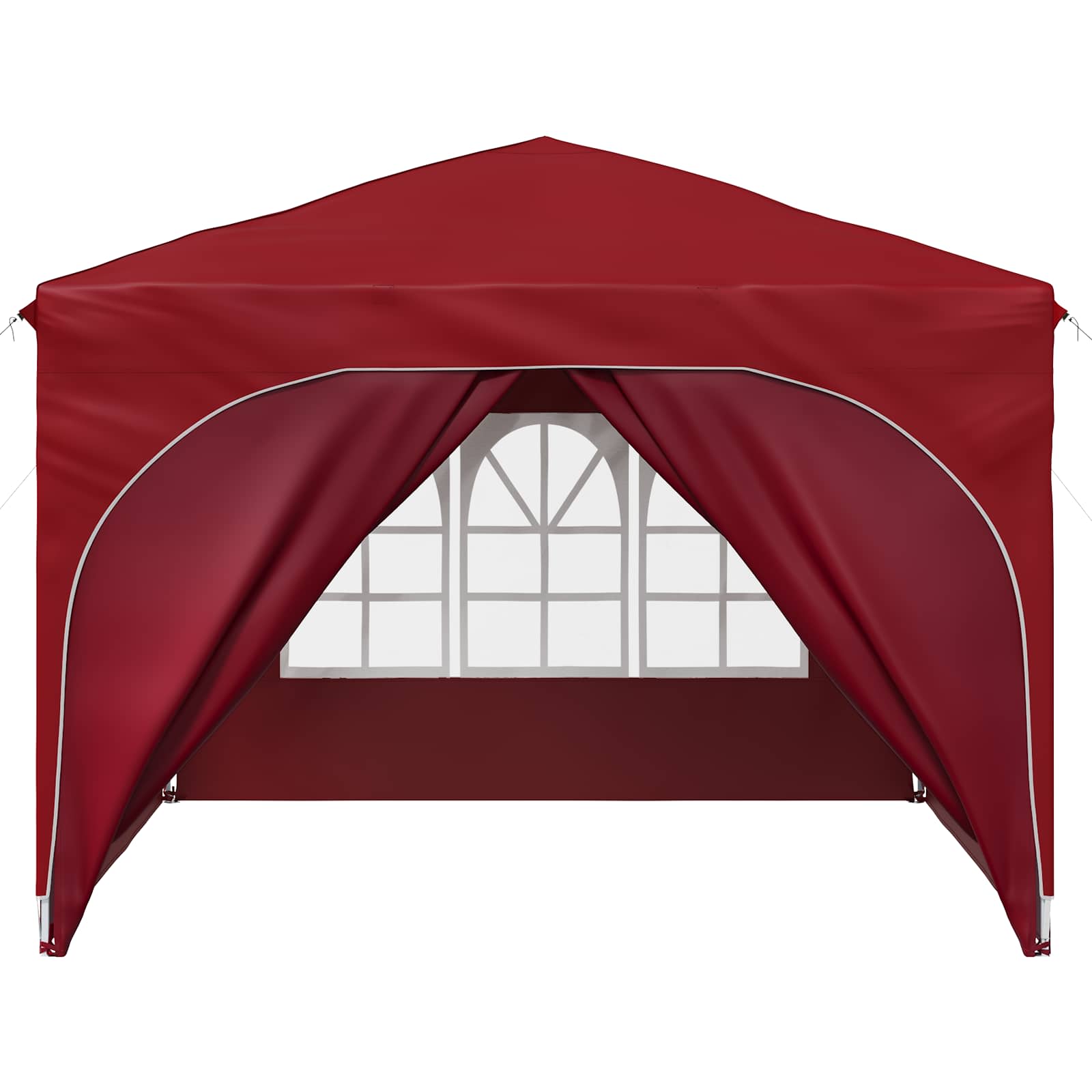 Pop-up partytent 290 x 290 x 245 cm Bordeauxrood