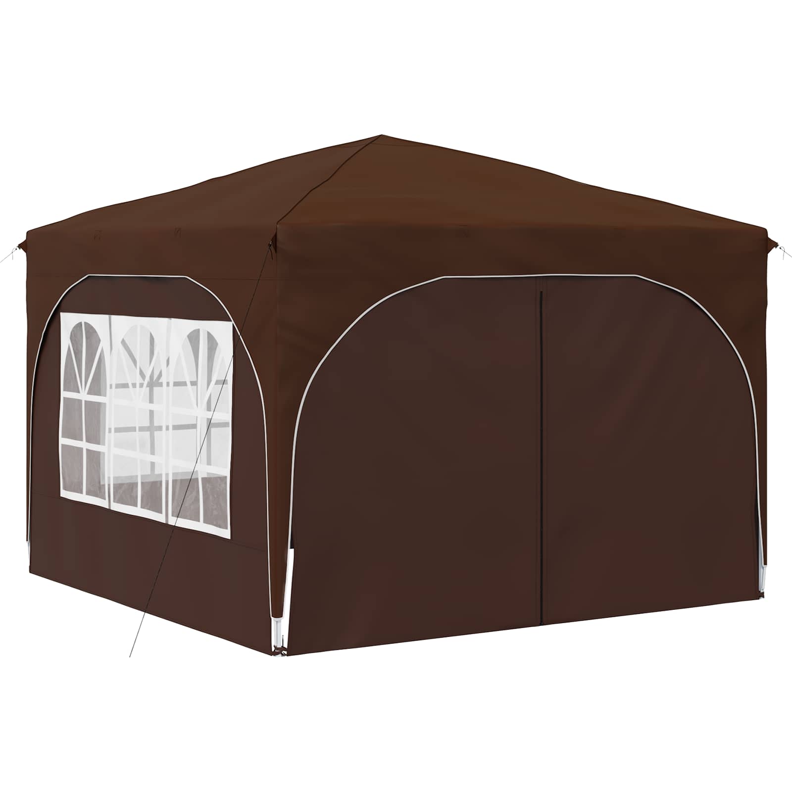 Pop-up partytent 290 x 290 x 245 cm Bruin