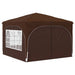 Pop-up partytent 290 x 290 x 245 cm Bruin