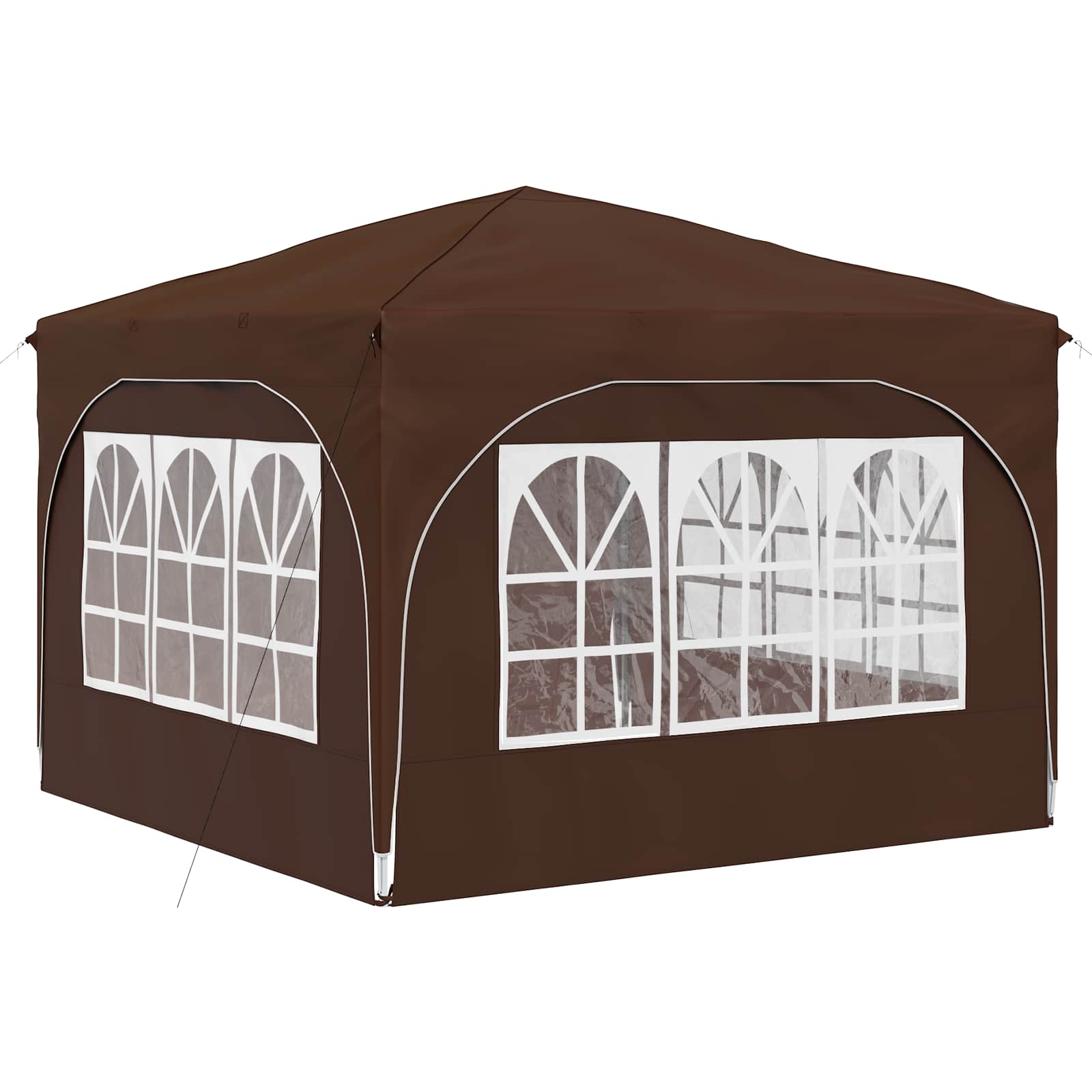 Pop-up partytent 290 x 290 x 245 cm Bruin