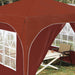 Pop-up partytent 290 x 290 x 245 cm Terracotta