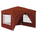 Pop-up partytent 290 x 290 x 245 cm Terracotta