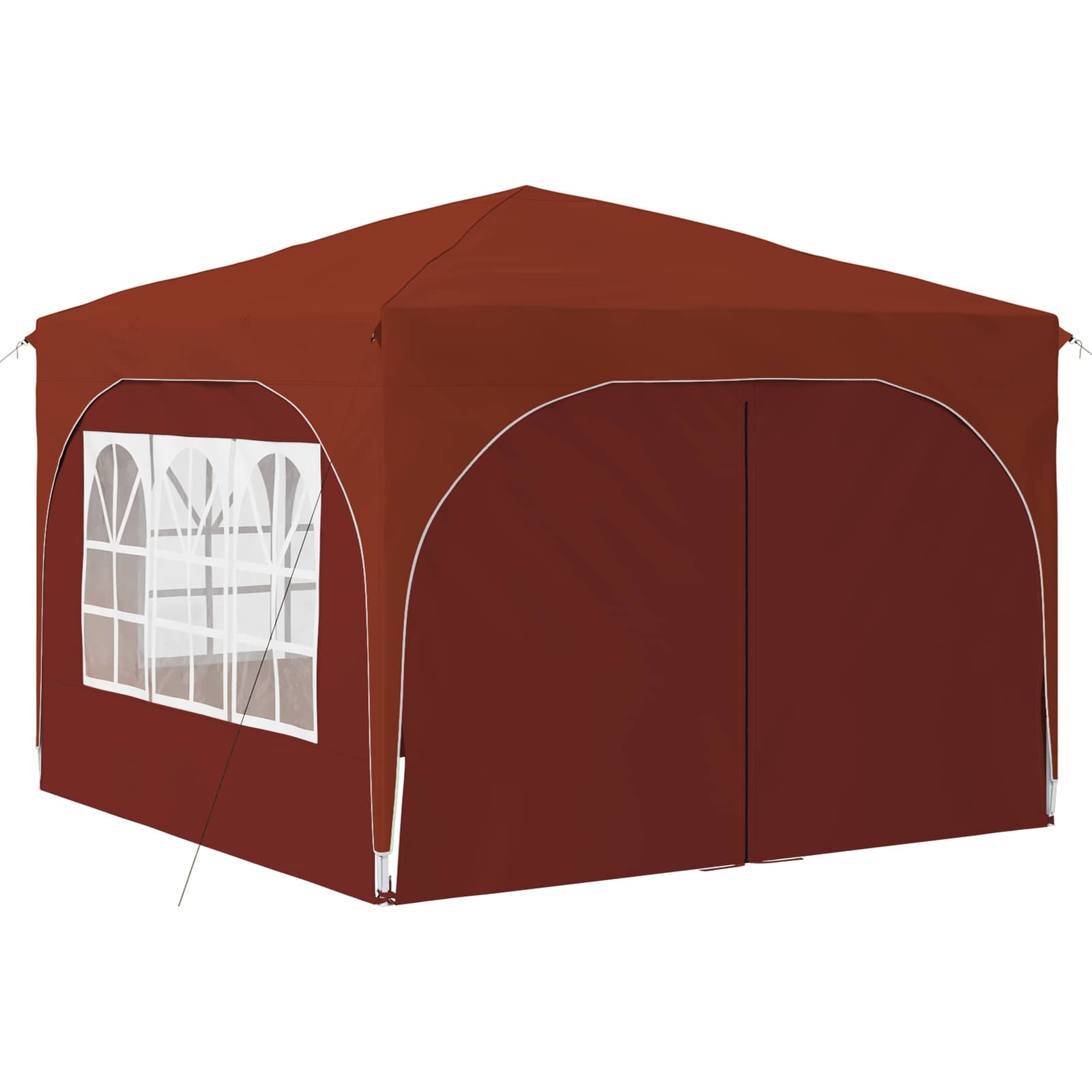 Pop-up partytent 290 x 290 x 245 cm Terracotta