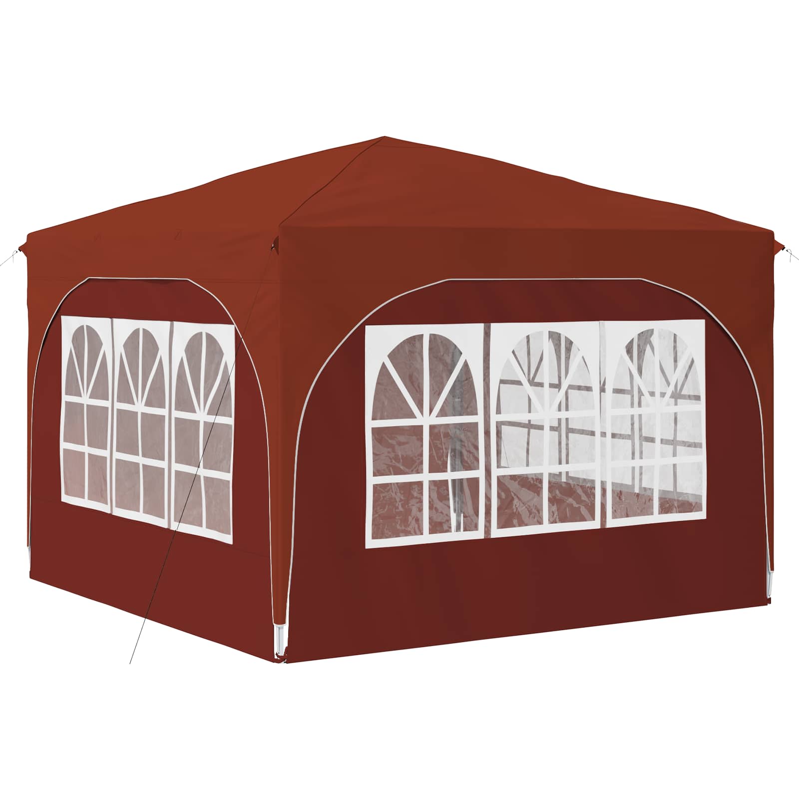 Pop-up partytent 290 x 290 x 245 cm Terracotta
