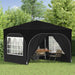 Pop-up partytent 290 x 290 x 245 cm Zwart