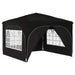Pop-up partytent 290 x 290 x 245 cm Zwart