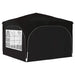 Pop-up partytent 290 x 290 x 245 cm Zwart
