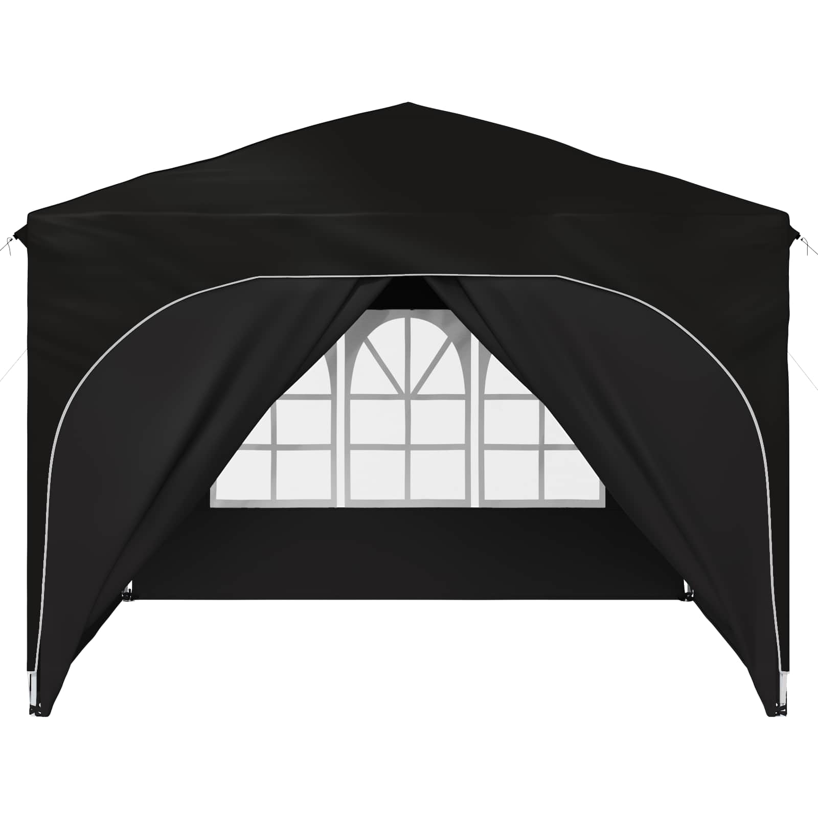 Pop-up partytent 290 x 290 x 245 cm Zwart