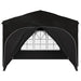 Pop-up partytent 290 x 290 x 245 cm Zwart
