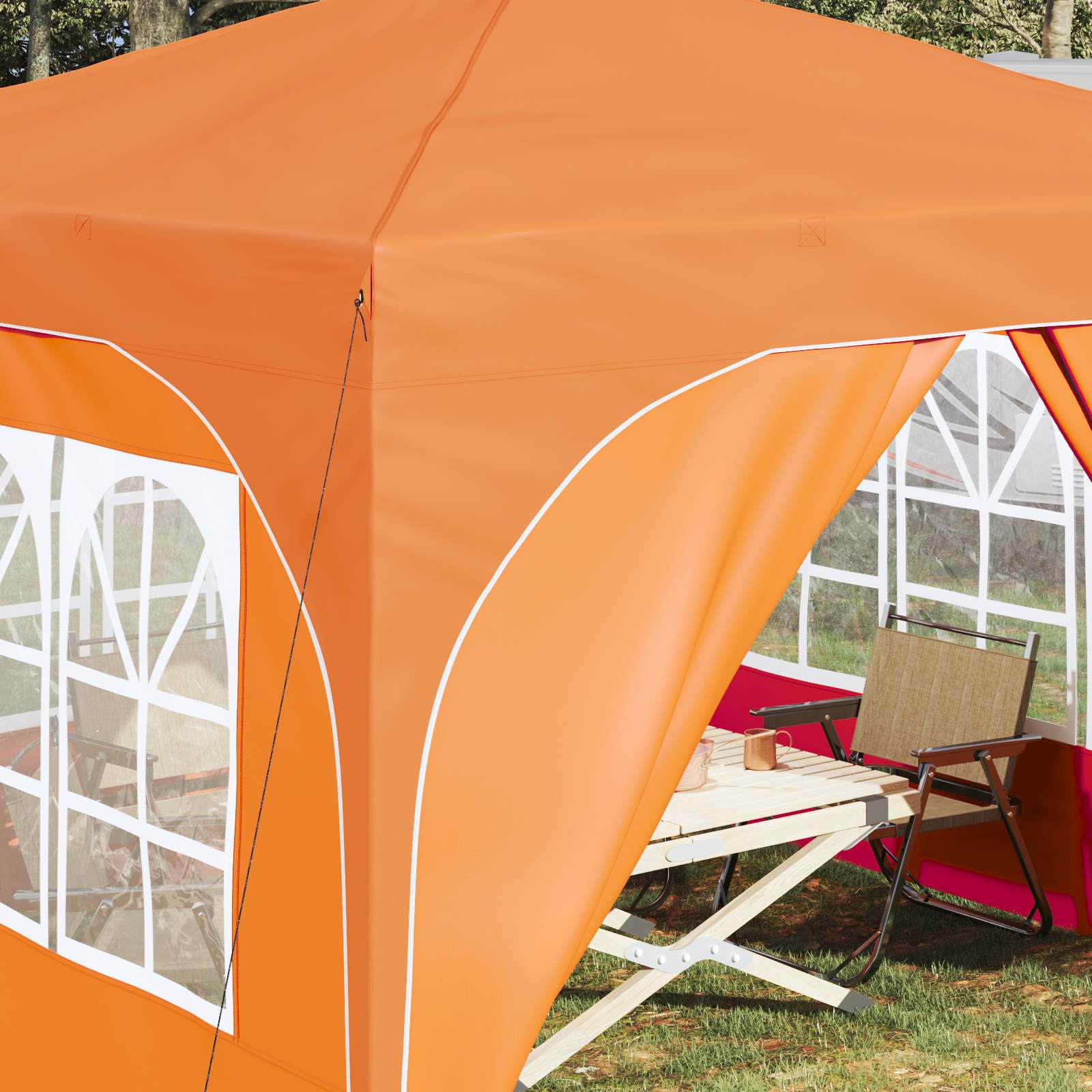 Pop-up partytent 290 x 290 x 245 cm Oranje