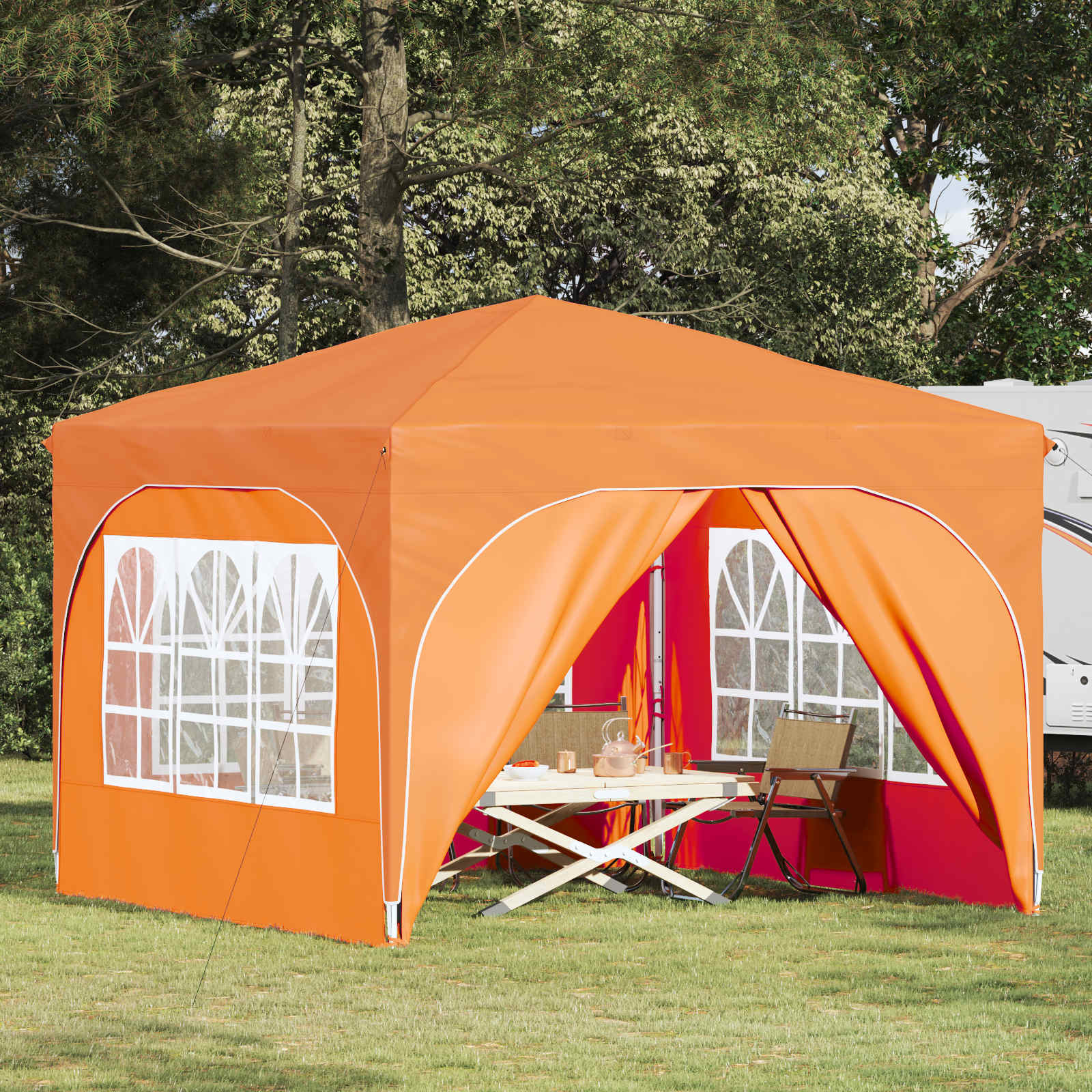 Pop-up partytent 290 x 290 x 245 cm Oranje