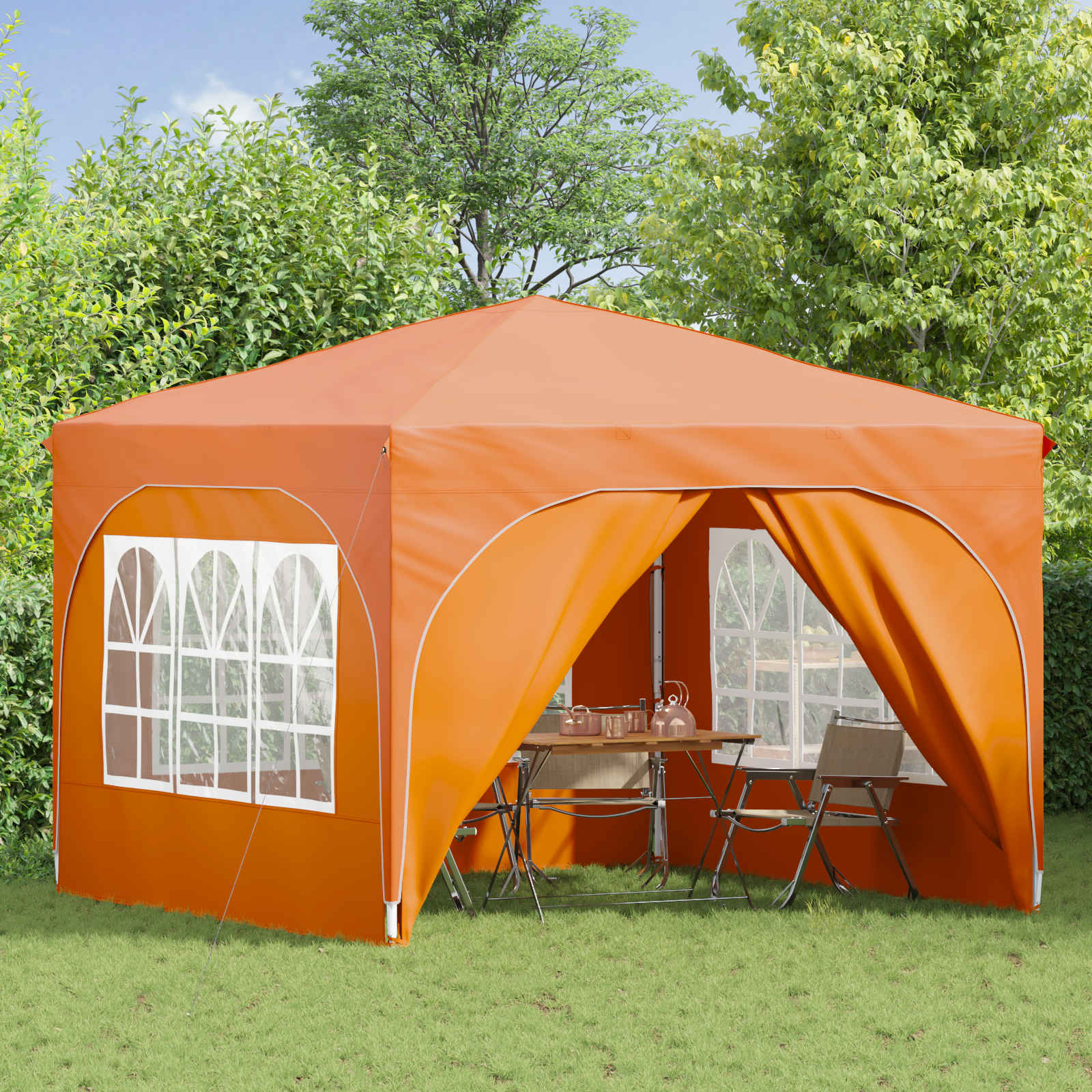 Pop-up partytent 290 x 290 x 245 cm Oranje
