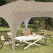Pop-up partytent 575 x 288 x 245 cm Crèmekleurig Oxford Stof