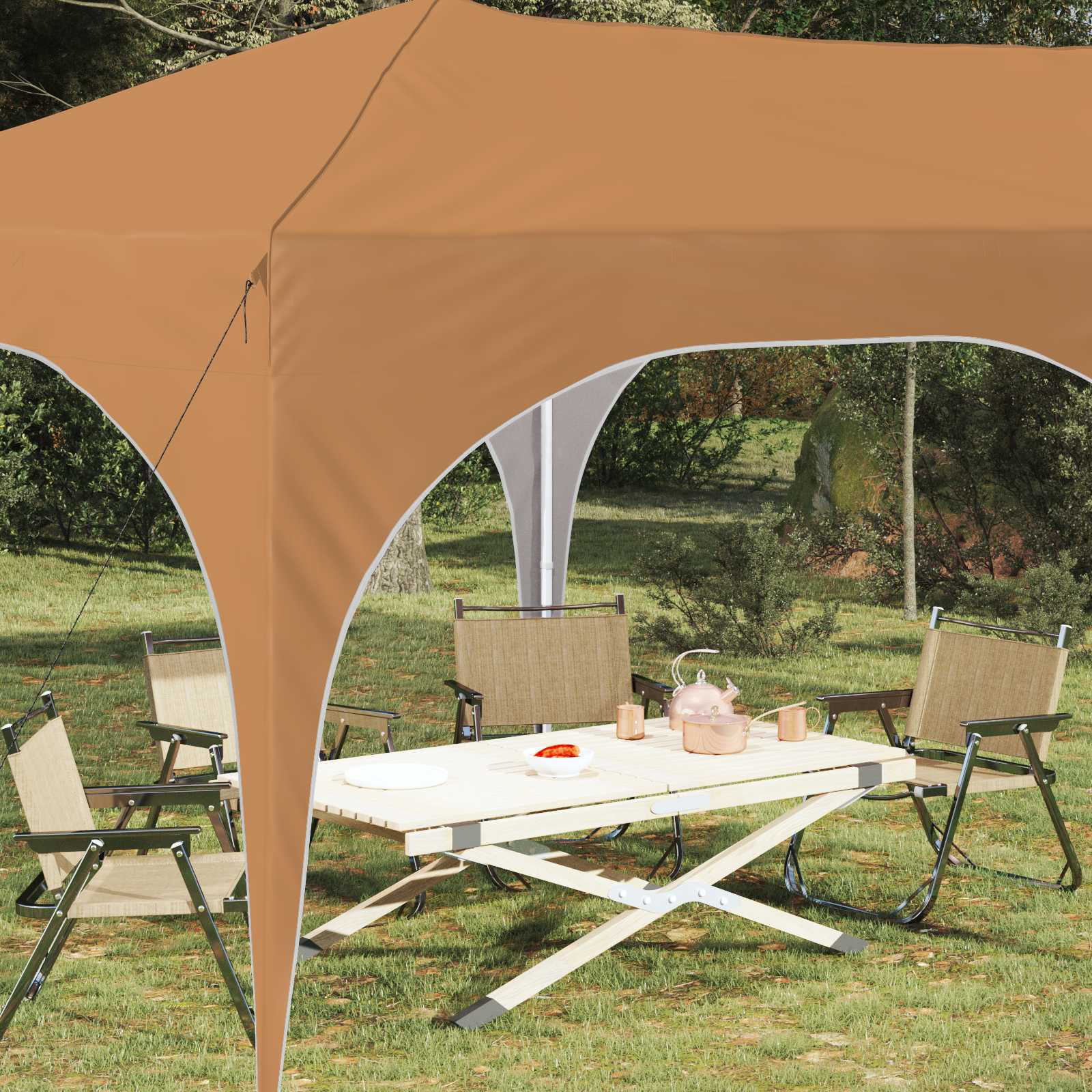 Pop-up partytent 575 x 288 x 245 cm Beige Oxford Stof