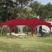 Pop-up partytent 575 x 288 x 245 cm Bordeauxrood Oxford Stof