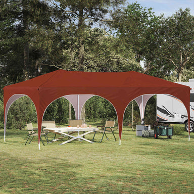 Pop-up partytent 575 x 288 x 245 cm Terracotta Oxford Stof