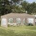 Pop-up partytent 575 x 288 x 245 cm Crèmekleurig Oxford Stof