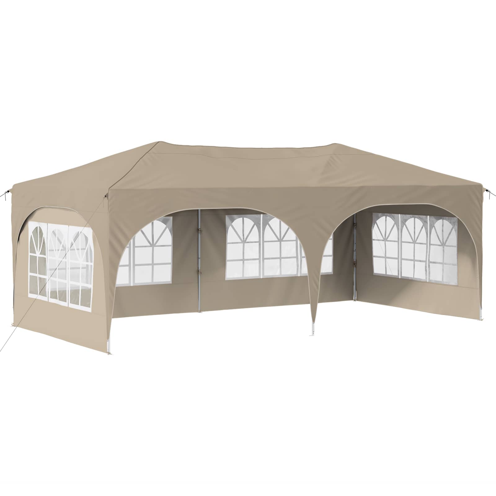Pop-up partytent 575 x 288 x 245 cm Crèmekleurig Oxford Stof