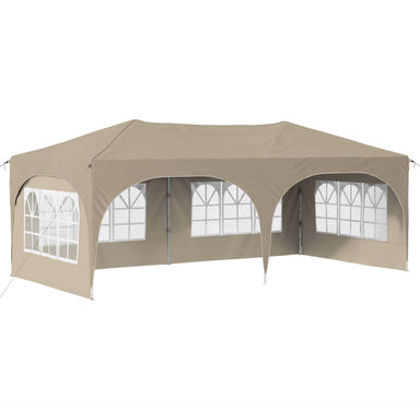 Pop-up partytent 575 x 288 x 245 cm Crèmekleurig Oxford Stof