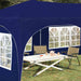 Pop-up partytent 575 x 288 x 245 cm Blauw Oxford Stof