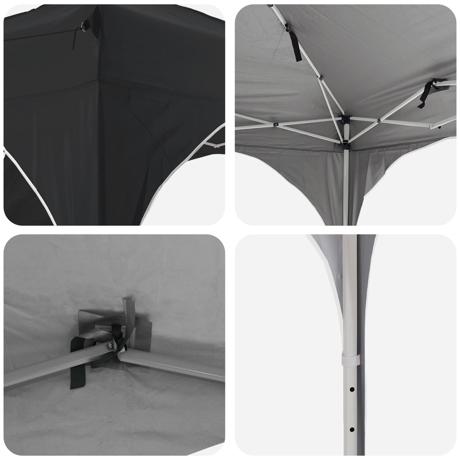 Pop-up partytent 575 x 288 x 245 cm Antracietkleurig