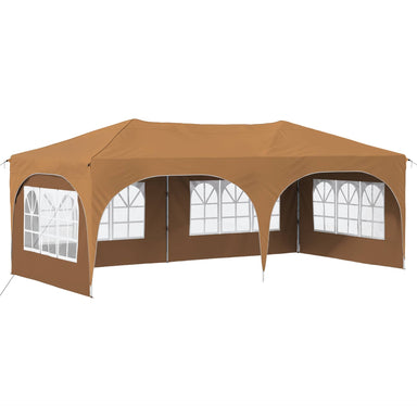 Pop-up partytent 575 x 288 x 245 cm Beige Oxford Stof