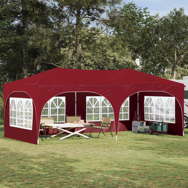 Pop-up partytent 575 x 288 x 245 cm Bordeauxrood Oxford Stof