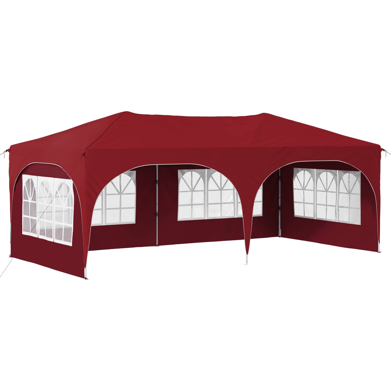 Pop-up partytent 575 x 288 x 245 cm Bordeauxrood Oxford Stof