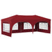 Pop-up partytent 575 x 288 x 245 cm Bordeauxrood Oxford Stof