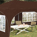 Pop-up partytent 575 x 288 x 245 cm Bruin Oxford Stof