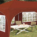 Pop-up partytent 575 x 288 x 245 cm Terracotta Oxford Stof