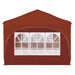 Pop-up partytent 575 x 288 x 245 cm Terracotta Oxford Stof