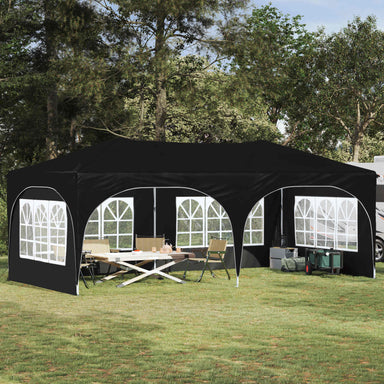 Pop-up partytent 575 x 288 x 245 cm Zwart Oxford Stof