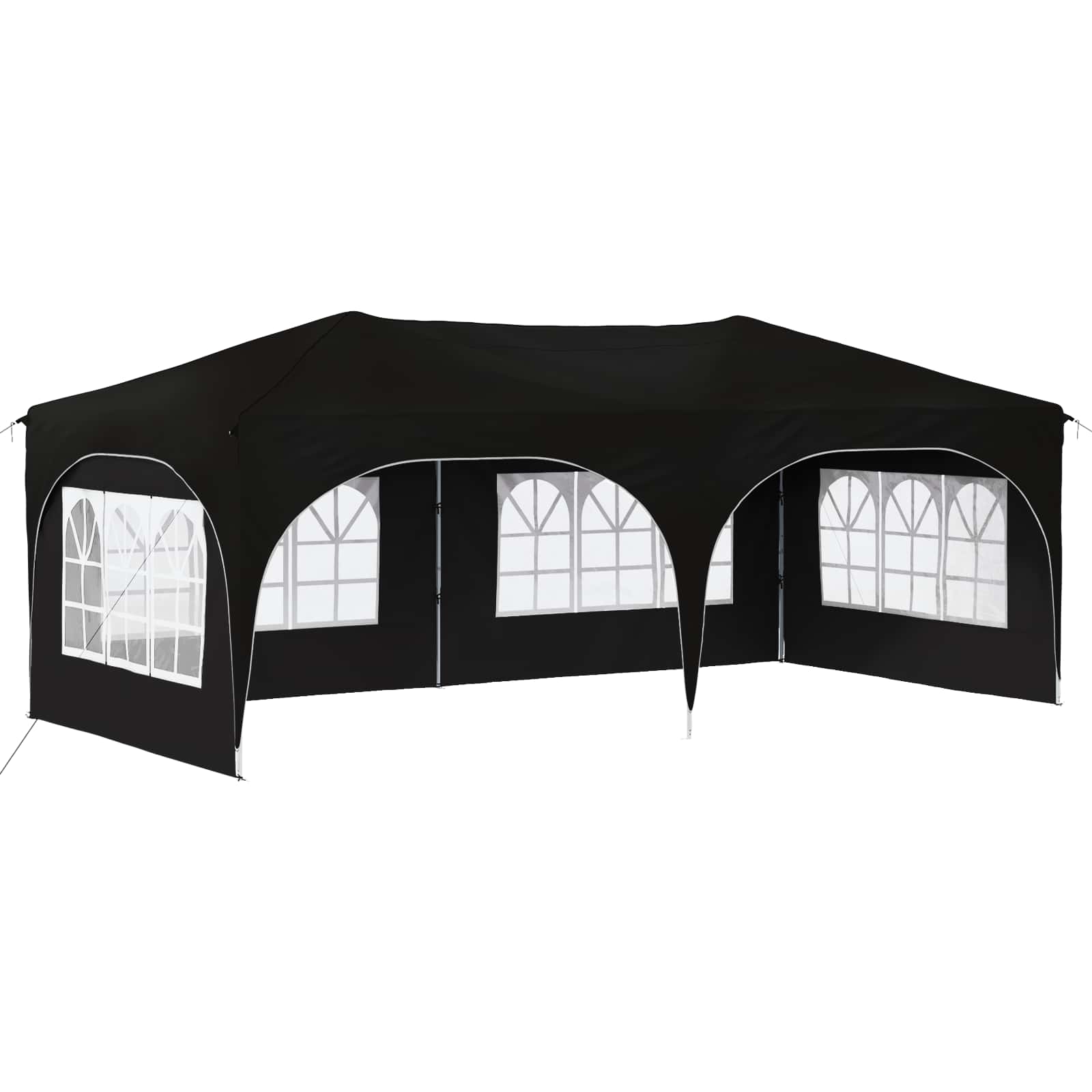 Pop-up partytent 575 x 288 x 245 cm Zwart Oxford Stof
