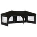 Pop-up partytent 575 x 288 x 245 cm Zwart Oxford Stof